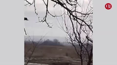 Moment of downing of Russian fighter plane that was struck in Luhansk -Burning, it crashes to ground