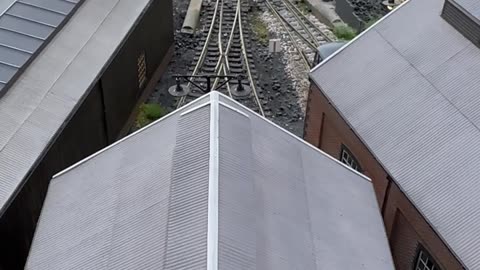 Class 85 E3056 enters the engine sheds.