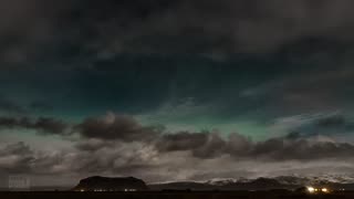 Aurora over Vik, Island