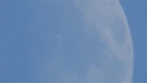 Christmas Daytime Moon From Living Room