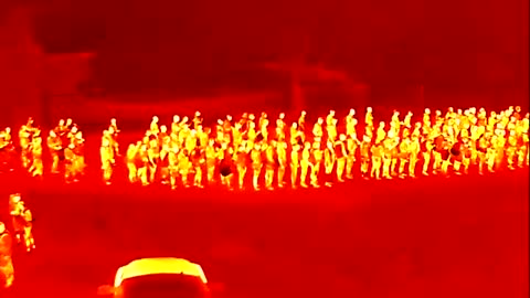 Thermal drone at Eagle Pass, Texas in the dead of night - This is every single day, same as Canada & Europe, This is clearly an invasions, I don't care who is "offended" by that factual term.