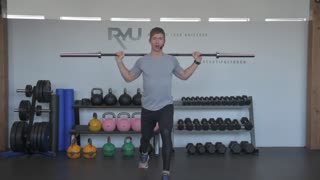 How to do an alternating barbell lunge