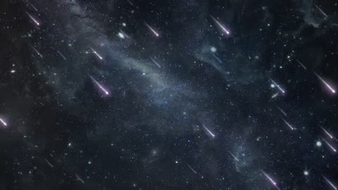 Shooting Star Comets Rain Down from Outer Space Night Sky Heavens [Free Stock Video Footage Clips]