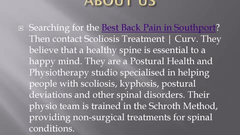 Best Back Pain in Southport