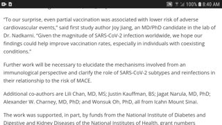 NIH: *FEWER* CARDIAC EVENTS FROM THEIR PROFITABLE JAB!