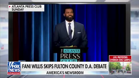 Fani Willis “declined to participate in the debate and is represented by an empty podium” 🤣