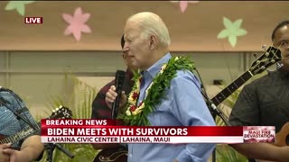 President Joe Biden speaks in Lahaina, Hawaii