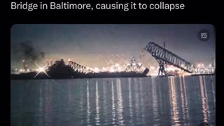 ACTUAL video of the bridge collapse in Baltimore, America