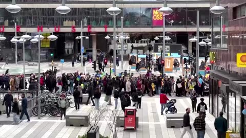 Thunberg joins hundreds at climate strike in Stockholm