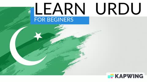 Learn Urdu for beginners - Urdu for dummies.