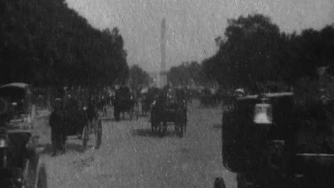Champs Elysees (1900 Original Black & White Film)