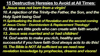 Discerning the Destructive Deceptions Proclaimed by Satan's Ministers!