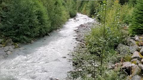 Whistler waterfall scene.