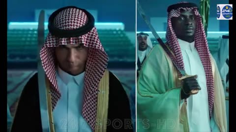 Cristiano Ronaldo Dons a Sword and Traditional Saudi Dress in a New Video with Team Mate Sadio Mane