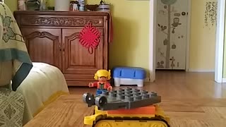How to build a LEGO bulldozer tutorial