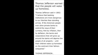 Thomas Jefferson warned us