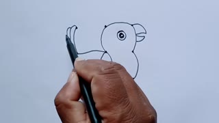 How To Bird Drawing With 3×3 Dots Cute Bird Drawing