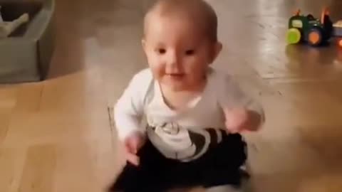 Cute baby, can't stop rocking