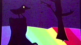 Crow On A Rainbow Walk - VHS EFFECT Royalty Free Stock Footage - VidTii FSF