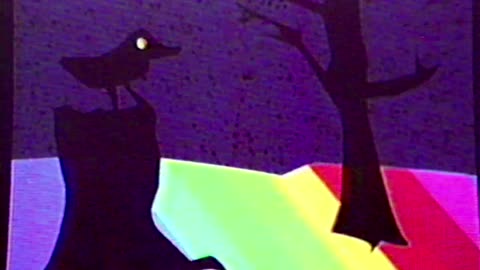 Crow On A Rainbow Walk - VHS EFFECT Royalty Free Stock Footage - VidTii FSF