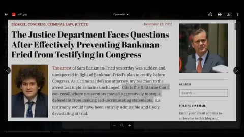 Was Sam Bankman-Fried Arrested...To Shut Him Up?