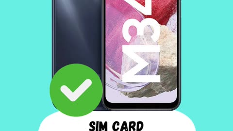 Samsung Galaxy M34 5G SIM CARD