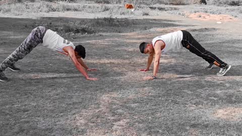 Boy practice in Ground For Army 🪖 push up to build 💪💪💪💪💪💪💪