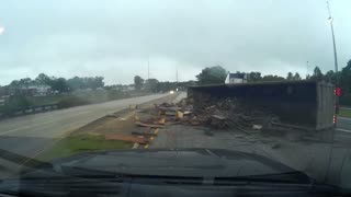 Truck tipped over - Crazy Dash Cam Scenes