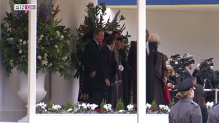 very royal welcome: South Korea's President and First Lady arrive at Buckingham Palace with King