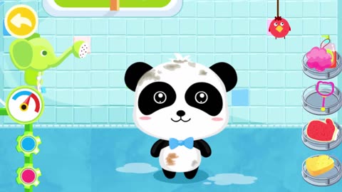 Baby Panda's Bath Time - Play Toys In the Shower & Bathroom - BabyBus Kids Games