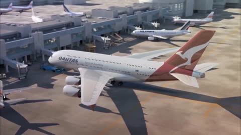 Qantas Flight 32 - Landing Animation