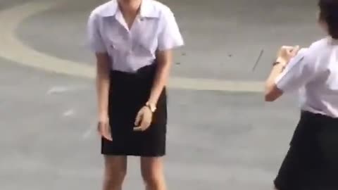 Funny Thai Dance by cute thai student