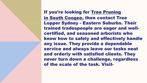 Best Tree Pruning in South Coogee