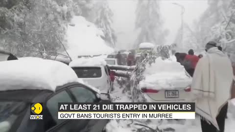 At least 21 people die of cold in Pakistan's Muree after heavy snow traps them inside vehicles