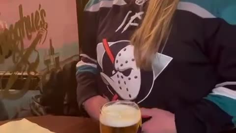 Chugging a Guinness