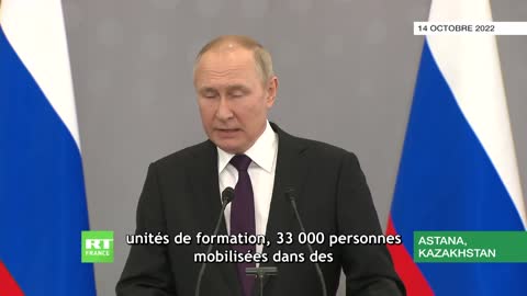 Vladimir Poutine commente le déroulement de la mobilisation