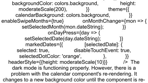 Change backgroundColor of reactnativecalendars