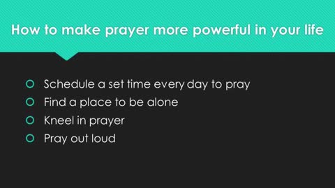 The Power of Prayer