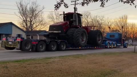 Is Kay's tractor with eight wheels?