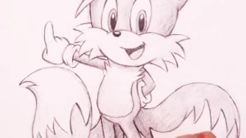 Master the Art of Sketching 'Tails' from Sonic the Hedgehog! ✏️🦊