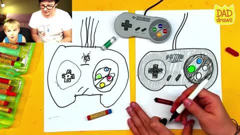 How to draw a gamepad SNES Nintendo / MakeEverything