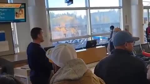 Seattle, WA airport - a man was arrested after throwing up Heil Hitler salutes