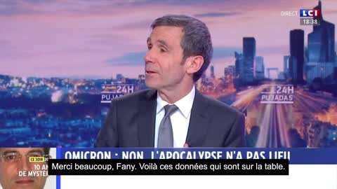 Le journaliste David Pujadas s'attaque frontalement au mirage Omicron