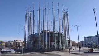 Putin removed all country flags at the Square of Europe in Moscow