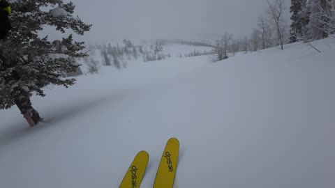 3/30 #1 FIRST RUN PICKED CLAIRES POOR VISIBILITY BUT GOOD SNOW