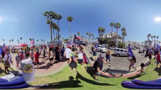 360° GIANT crowd at the Trump Freedom Rally in San Clemente with MAGA Hulk - #TRUMP360