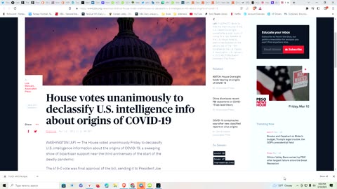 HOUSE VOTES 419-0 TO RELEASE COVID ORGINS!!!! PANIC IN DC!!!!!