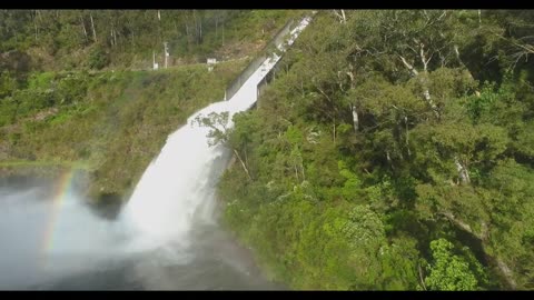 Thomson Dam - spillway descent (drone)
