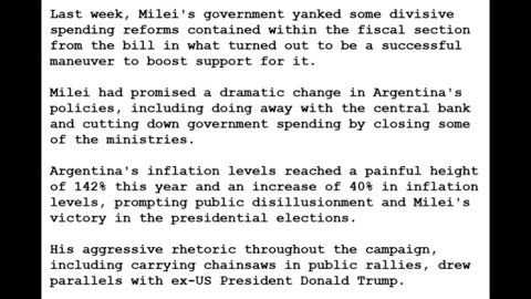 24-0203 - Argentina lawmakers approve Javier Milei's reform