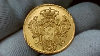 Linda peça de Ouro de 1791 de 6.400 Reis - Vale 8.000 Reais.